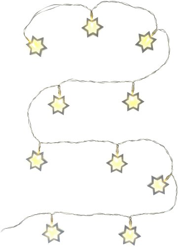 Vánoční řetězy, závěsy a stromky - Dřevěné hvězdy RXL 270, 10x WW, TM RETLUX, IP20 - foto 1