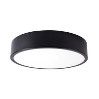 Kruhová - LED stropní svítidlo, černé, LED 18W, kulaté