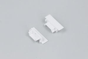 Difuzory a koncovky - Koncovka profilu GROOVE14.V2 s otvorem, bílá, K6999901