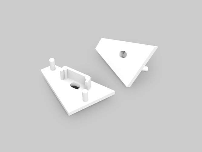 Difuzory a koncovky - Koncovka profilu CORNER14 gen2 bílá s otvorem, A4970001 - foto 1