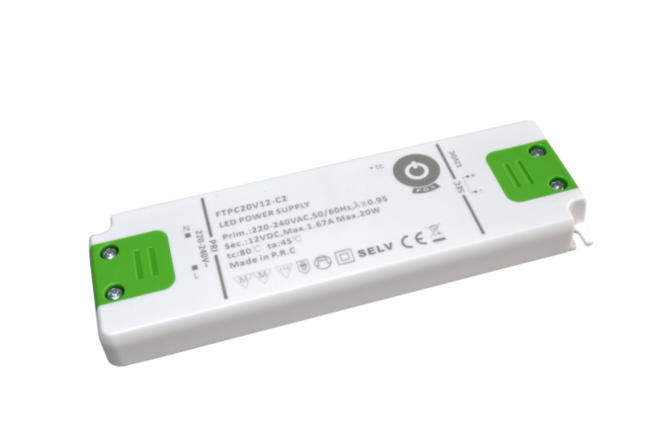 Napájecí zdroje 12V - 20W Nábytkový napájecí zdroj, FTPC20V12-C2, 12V, 1,67A, IP20 - foto 1