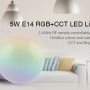 LED žárovky - 5W LED žárovka RGB+CCT, E14, RF 2.4GHz, FUT013, Mi-Light - foto 5