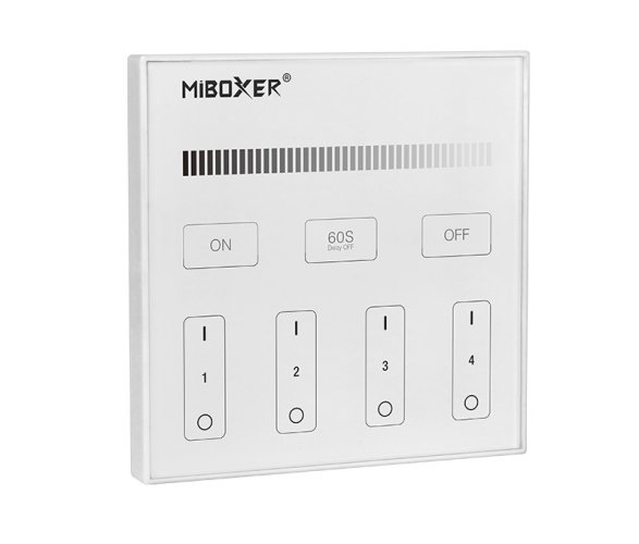 2,4Ghz Ovladače na stěnu - Dotykový panel pro jednotlivé LED,ovládání jasu, 4 zóny, T1, Mi-Light - foto 1