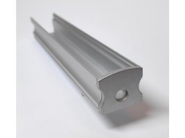 Difuzory a koncovky - Koncovka profilu SURFACE 2 s otvorem, stříbrná