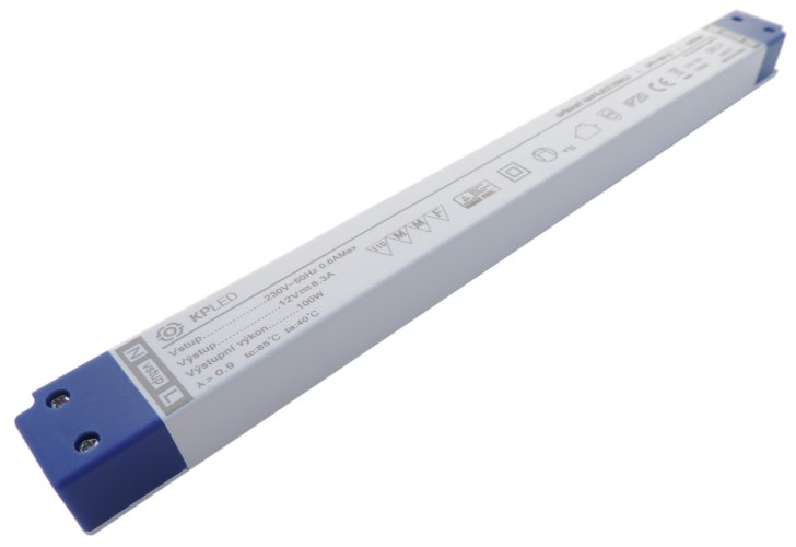 Napájecí zdroje 12V - Profesionální 100W napájecí zdroj SLIM SPV-100-12, 12V, kryté svorky, 5 let záruka - foto 1