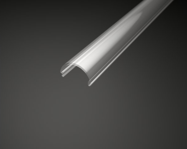 Difuzory a koncovky - Difuzor půlkulatý pro profil SURFACE 8, transparentní - foto 1