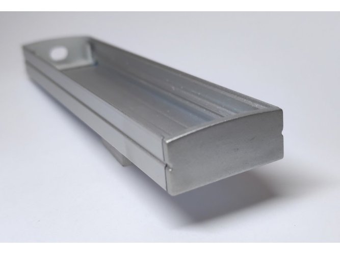 Difuzory a koncovky - Koncovka profilu Surface 3 plná, stříbrná - foto 1