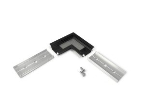 Úchyty, spojky, závěsný materiál - Rohová spojka profilu GROOVE14 černá, A3990021