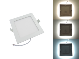 LED panely čtvercové - Hranatý 12W CCT LED panel, nastavení barvy 3000-6500K, 950Lm, 3 roky záruka, OP2595