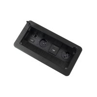 Nábytkové zásuvky, vypinače - Vestavná nábytková zásuvka INBOX černá, 2x230V, 2xUSB typ A a C, 1x RJ45, 1x HDMI, 3m, INBOX-CZ-FR-3,0-02