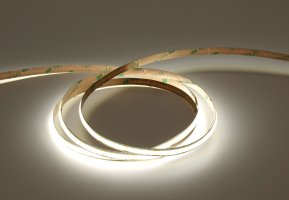 Jednobarevné LED pásky 12V, 24V, 230V - 5W COB LED pásek, 8mm, 12VDC, 320LED/m, Ra 90, IP20, 3 roky záruka
