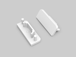 Difuzory a koncovky - Koncovka profilu SURFACE14 bílá, A2980001