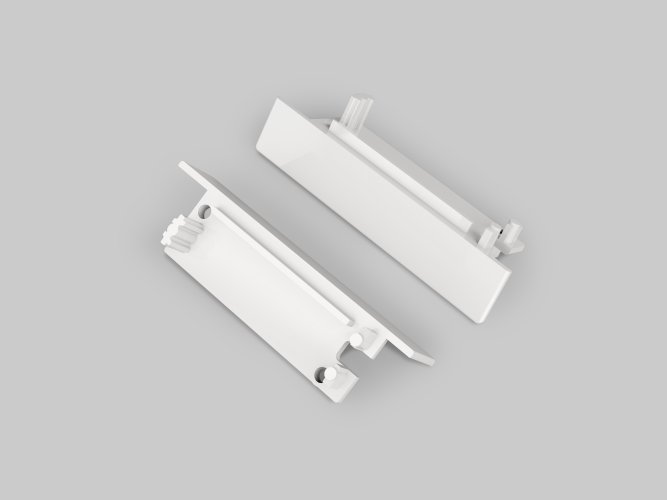 Difuzory a koncovky - FLAT8 koncovka bílá s otvorem, 23110001 - foto 1