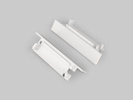 Difuzory a koncovky - FLAT8 koncovka bílá s otvorem, 23110001