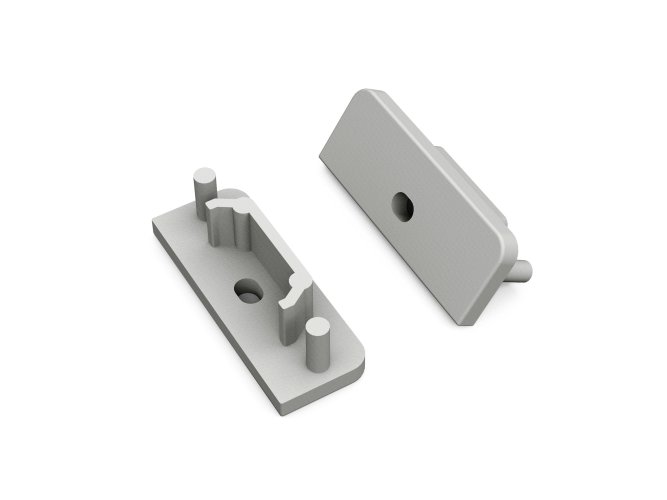 Difuzory a koncovky - Koncovka s otvorem profilu SURFACE14 šedá, A2970022 - foto 1