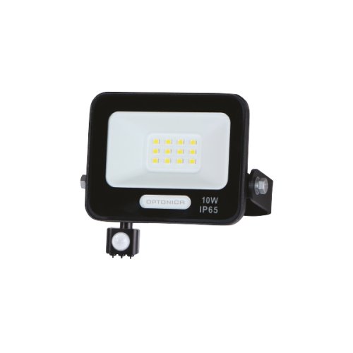 Přisazené reflektory s čidlem - LED SMD reflektor se senzorem 10W, IP65, černé provedení - foto 1