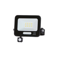 Přisazené reflektory s čidlem - LED SMD reflektor se senzorem 10W, IP65, černé provedení