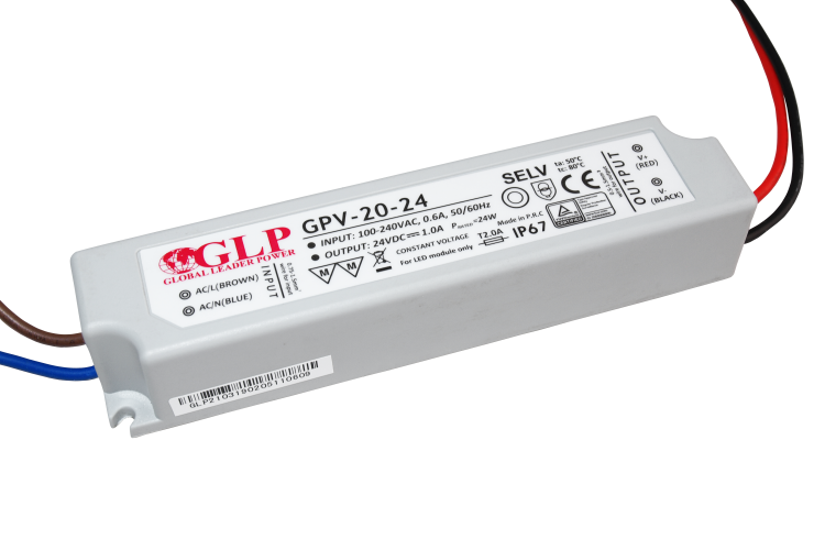 Napájecí zdroje 24V - 20W LED zdroj GPV-20-24, 1A, 24V  - foto 1