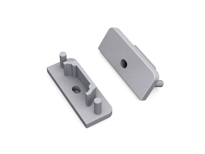 Difuzory a koncovky - Koncovka s otvorem profilu SURFACE14 stříbrná, A2970040 - foto 1