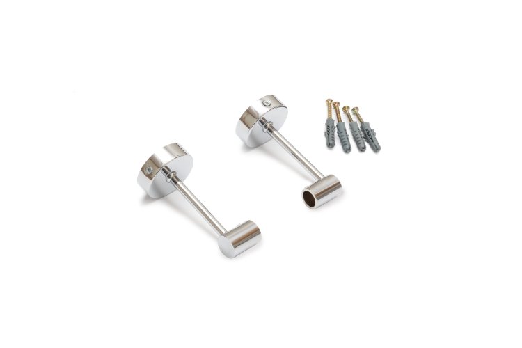 Úchyty, spojky, závěsný materiál - Dvojitý držák PEN12 chromový 100mm, F7009603, výprodej - foto 1