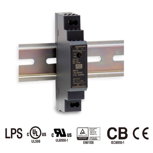 Napájecí zdroje 48V - 15W Napájecí zdroj na DIN lištu, HDR-15-48, 48V, 0,32A, IP20 - foto 1