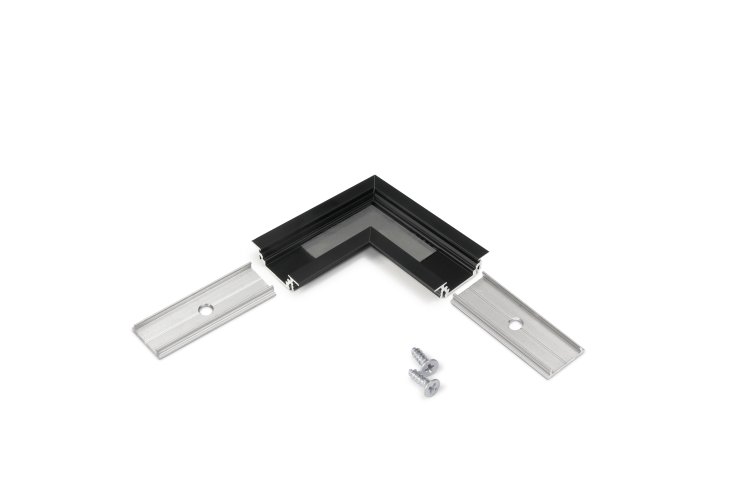 Úchyty, spojky, závěsný materiál - Rohová spojka profilu GROOVE10 černý elox, 76530021 - foto 1