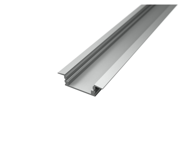 Vestavné profily - Hliníkový LED profil RECESSED 1, zapuštěný, stříbrný - foto 1
