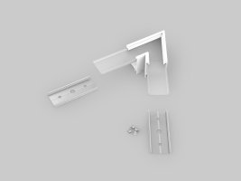 Úchyty, spojky, závěsný materiál - LINEA20 rohová spojka 60 st bílá, C1850001