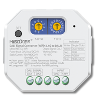 DALI - Převodník signálu z WiFi a 2.4GHz na DALI, DT6/DT8 (CCT, RGB, RGBW), napájení DALI Bus/24V, na DIN lištu, Mi-Light, DL-WR