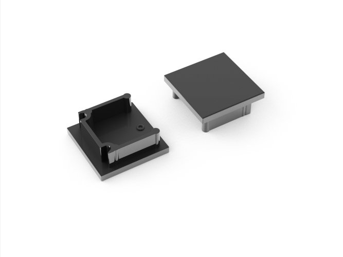 Difuzory a koncovky - Koncovka přisazeného profilu SMART16 černá, F1999902 - foto 1