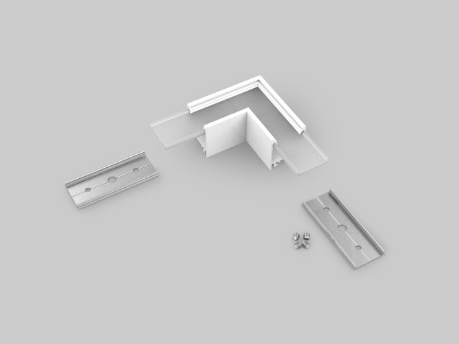 Úchyty, spojky, závěsný materiál - LINEA20 rohová spojka 90 st bílá, C1860001 - foto 1