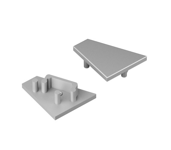 Difuzory a koncovky - Koncovka profilu CORNER12.V2, stříbrná, J7999901 - foto 1