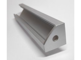 Difuzory a koncovky - Koncovka pro profil CORNER 1 s otvorem, stříbrná