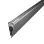 Soklové (obvodové, dekorační) - Hliníkový profil na stěnu WALL, stříbrný, 2m, LP403 - foto 3