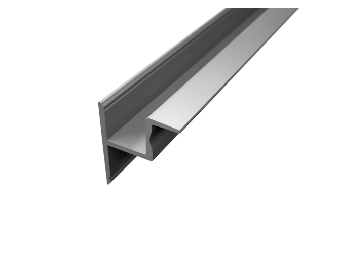 Soklové (obvodové, dekorační) profily - Hliníkový LED profil RECESSED 7, zapuštěný, stříbrný - foto 1