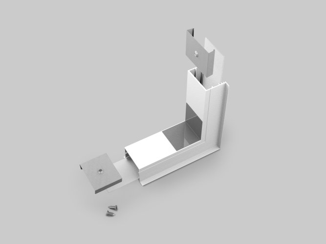 Úchyty, spojky, závěsný materiál - VARIO30-07 rohová spojka 270 st bent bílá, V4830001s - foto 1