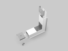 Úchyty, spojky, závěsný materiál - VARIO30-07 rohová spojka 270 st bent bílá, V4830001s