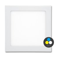 LED panely čtvercové - LED panel RAFA čtvercový přisazený, bílý, CCT, DIP přepínač, 18W