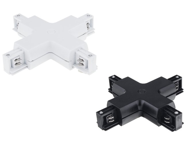 3 Fázový systém TRACK3 230V AC - Křížová spojka systému TRACK3, bílá - foto 1