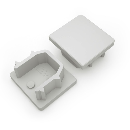 Koncovka LED profilu AVA BASELYTE-10 HIGH plná, šedá - foto 1