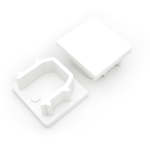 Koncovka LED profilu AVA BASELYTE-10 HIGH plná, bílá - foto 1