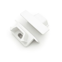 Difuzory a koncovky - Koncovka LED zapuštěného profilu AVA BASELYTE-10 LOW-IN s otvorem, bílá