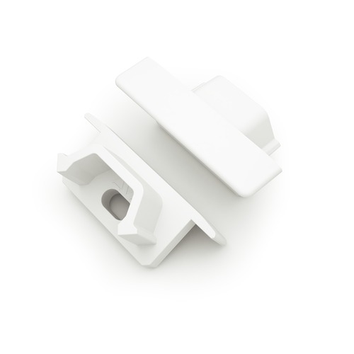 Koncovka LED zapuštěného profilu AVA BASELYTE-10 LOW-IN s otvorem, bílá - foto 1