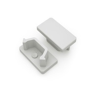 Difuzory a koncovky - Koncovka LED profilu AVA BASELYTE-10 LOW plná, šedá