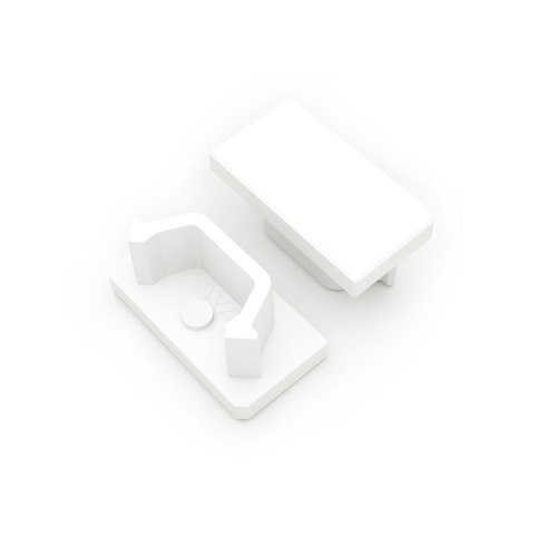 Koncovka LED profilu AVA BASELYTE-10 LOW plná, bílá - foto 1