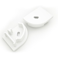 Difuzory a koncovky - Koncovka rohového LED profilu AVA MAGLYTE-10 ANGULAR s otvorem, bílá