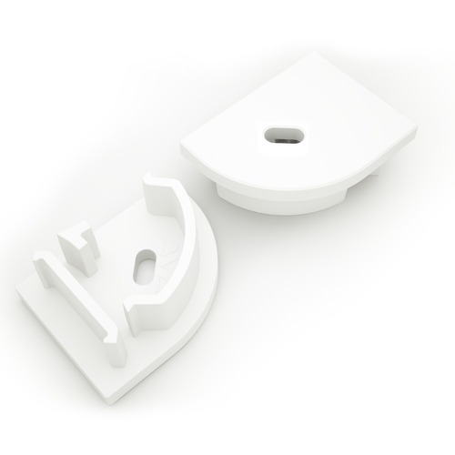 Koncovka rohového LED profilu AVA MAGLYTE-10 ANGULAR s otvorem, bílá - foto 1