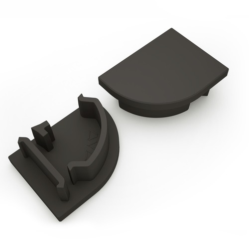 Koncovka rohového LED profilu AVA MAGLYTE-10 ANGULAR plná, černá - foto 1