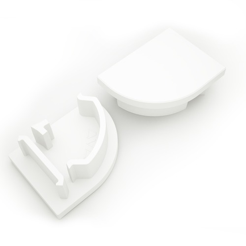 Koncovka rohového LED profilu AVA MAGLYTE-10 ANGULAR plná, bílá - foto 1