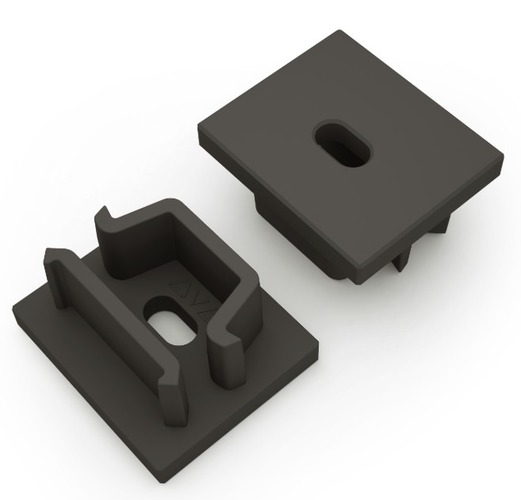 Koncovka LED profilu AVA MAGLYTE-10 s otvorem, černá - foto 1